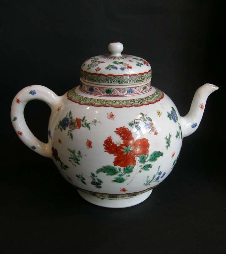 Important punchpot porcelain famille verte - Kangxi period
